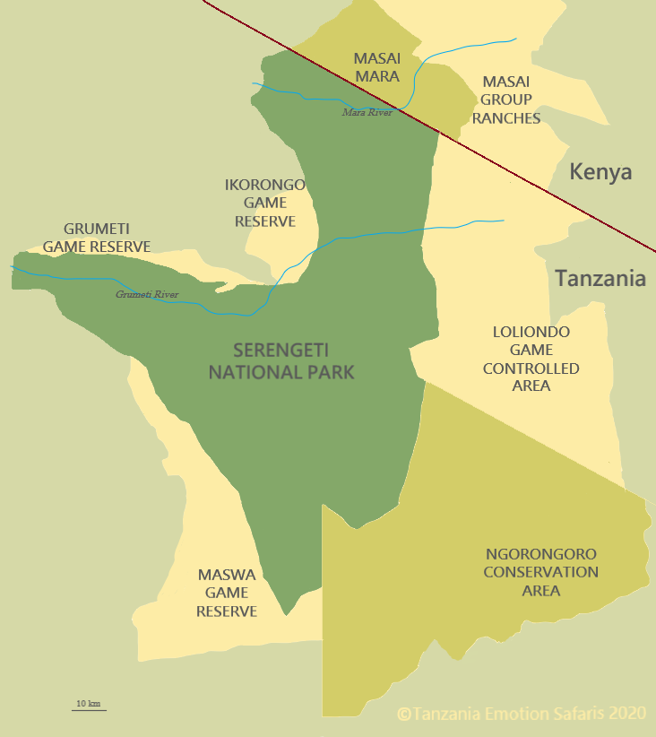 Serengeti National Park ecosistema mappa